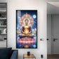 Namo Buddhay Glass Finish Vertical Wall Art