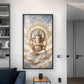 Ganpati Bappa Maurya Glass Finish Vertical Wall Art