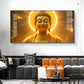 Divine Golden Buddha Glass Finish Horizontal Wall Art