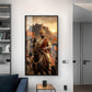 Victorious Chhatrapati Shivaji Maharaj Glass Finish Vertical Wall Art