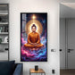 Lord Gautam Buddha Glass Finish Vertical Wall Art