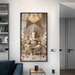 Jai Ganesh Deva Glass Finish Vertical Wall Art