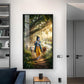 Lord Krishna Ji Glass Finish Vertical Wall Art
