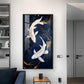 Pair Of White Fish Glass Finish Vertical Wall Art