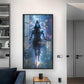 God Bholenath Glass Finish Vertical Wall Art