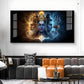 Trimurti Brahma, Vishnu, & Shiva Glass Finish Horizontal Wall Art