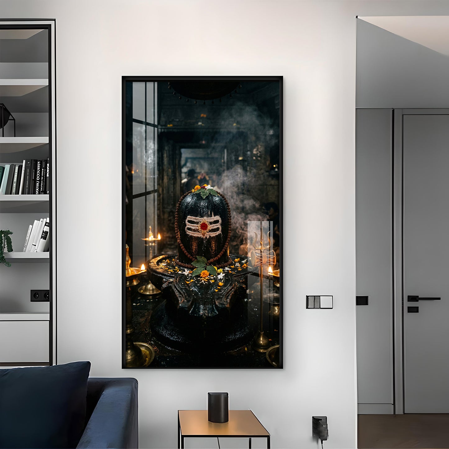 Shiv Maheshwar Glass Finish Vertical Wall Art