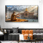 Divine Badrinath Dham Glass Finish Horizontal Wall Art