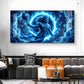 Depicts Lord Hanuman Glass Finish Horizontal Wall Art