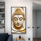 Divine Peace Buddha Glass Finish Vertical Wall Art
