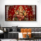 Hindu Devotional Ganpati Bappa Glass Finish Horizontal Wall Art