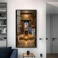 Divine Shiva Lingam Glass Finish Vertical Wall Art