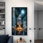 God Shree Krishna Glass Finish Vertical Wall Art