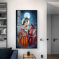 Divine Shree Radha Krishna Ji Glass Finish Vertical Wall Art