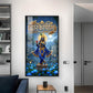 Lord Dwarkadhish Glass Finish Vertical Wall Art