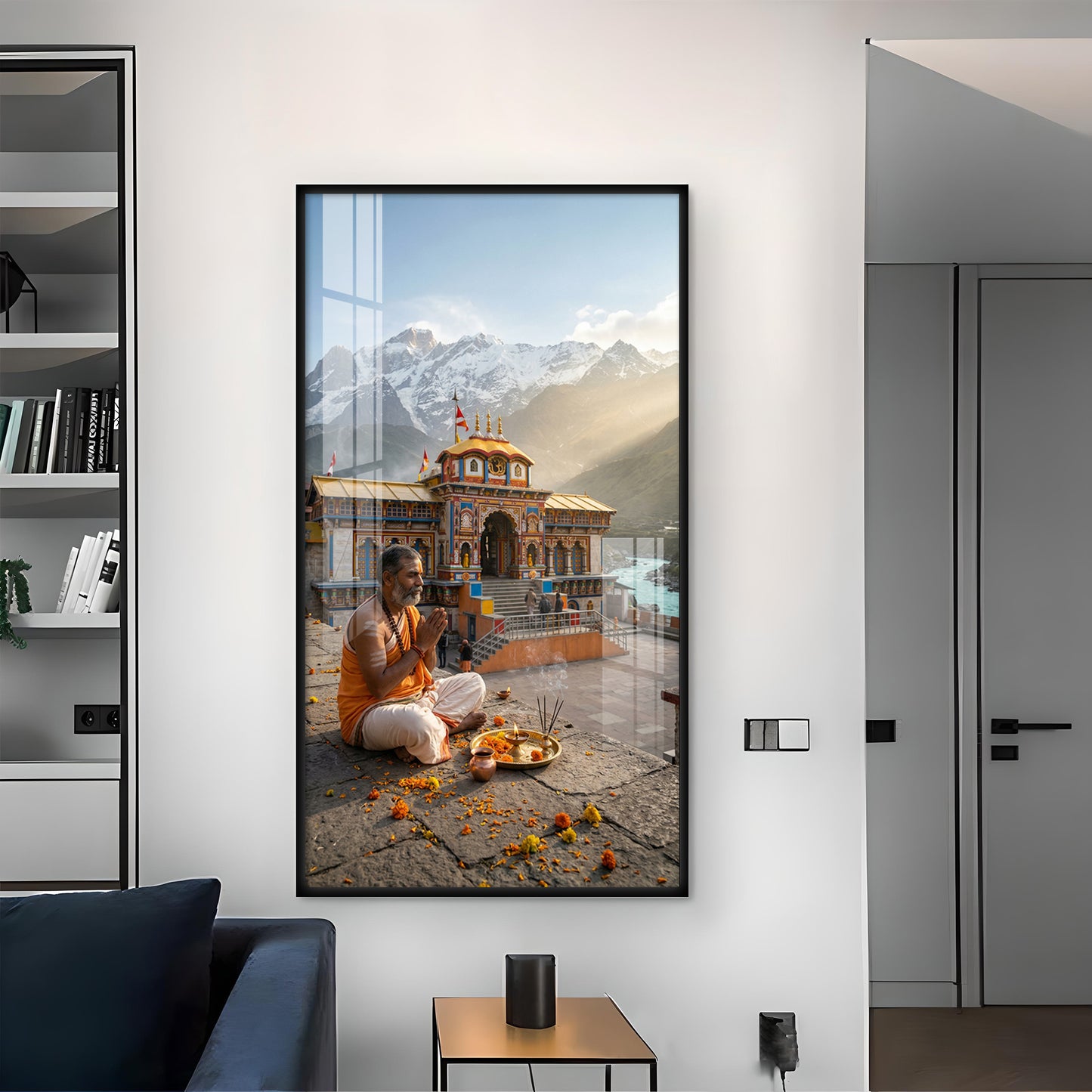 Jai Badrinath Glass Finish Vertical Wall Art
