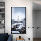 Dazzling Pearl Peacock Glass Finish Vertical Wall Art