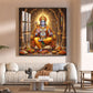 Lord Shri Ram Glass Finish Square Wall Art