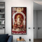 Divine Shree Ganesh Glass Finish Vertical Wall Art