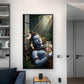 Hindu Deity Shiva Glass Finish Vertical Wall Art