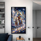 Lord Shiva With Nandi Glass Finish Vertical Wall Art
