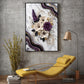 Beautiful Purple & White Flowers Glass Finish Vertical Wall Art