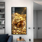 Lucky Turtle Glass Finish Vertical Wall Art
