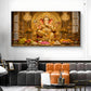 Lord Ganpati Bappa Glass Finish Horizontal Wall Art