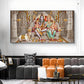 Shiv Parivar Glass Finish Horizontal Wall Art