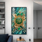 Islamic Muhammad With Flowers Glass Finish Vertical Wall Art