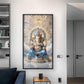 Shri Ganesh Ji Glass Finish Vertical Wall Art