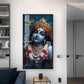 Shri Banke Bihari Glass Finish Vertical Wall Art