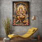 Jai Ganapathi Deva Glass Finish Vertical Wall Art