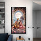 Religious Shri Radhe Krishna Glass Finish Vertical Wall Art