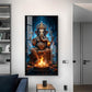 Divine Shree Ganesh Ji Glass Finish Vertical Wall Art
