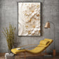 White Flowers With Golden Elements Glass Finish Vertical Wall Art