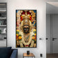 Goddess Chowdeshwari Amman Glass Finish Vertical Wall Art