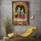 Lord Krishna and Radha Glass Finish Vertical Wall Art