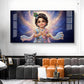 Little Krishna Glass Finish Horizontal Wall Art