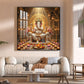 Ganapathi Ji Glass Finish Square Wall Art
