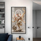 Divine Lord Ganesha ji Glass Finish Vertical Wall Art