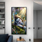 Lord Shiva Glass Finish Vertical Wall Art