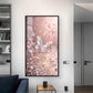Sparkling Pink Butterfly Glass Finish Vertical Wall Art