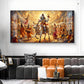 Har Har Mahadev Shambhu Glass Finish Horizontal Wall Art