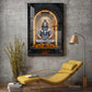 Lord Shiva In A Meditative Pose Glass Finish Vertical Wall Art