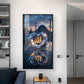 Islamic Allah Name With Heart Glass Finish Vertical Wall Art