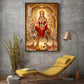 Sherawali Maa Glass Finish Vertical Wall Art