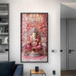 Divine Lord Ganesh Glass Finish Vertical Wall Art