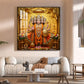 Panchmukhi Hanuman Ji Glass Finish Square Wall Art