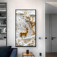 Floral Fawn Delight Glass Finish Vertical Wall Art